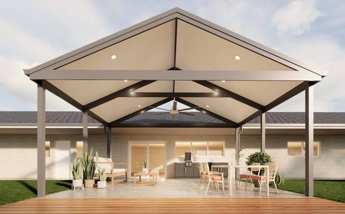 Freestanding, Gable Patio Roof- 6m (L) x 6m (W)