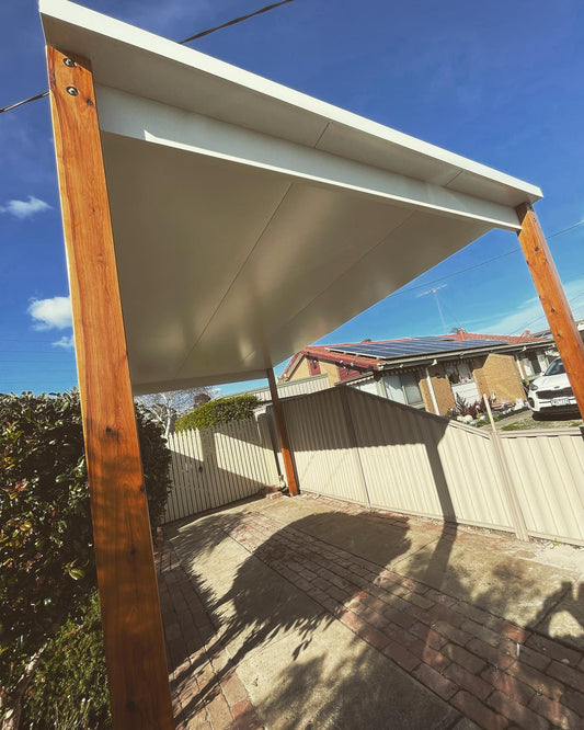 Flat Roof Carport- 9m (L) x 6m (W)